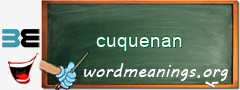 WordMeaning blackboard for cuquenan